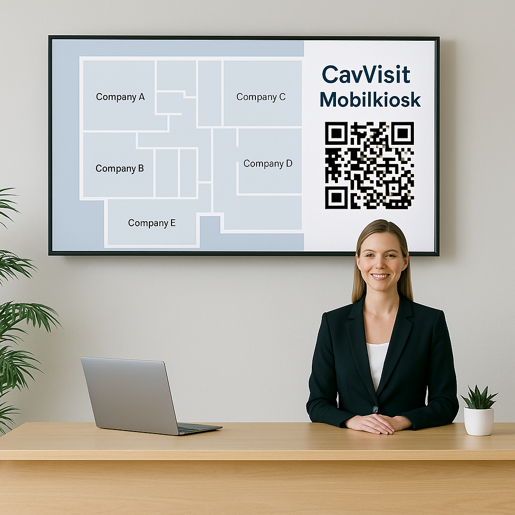 CavVisit mobilkiosk besökssystem qr-kod