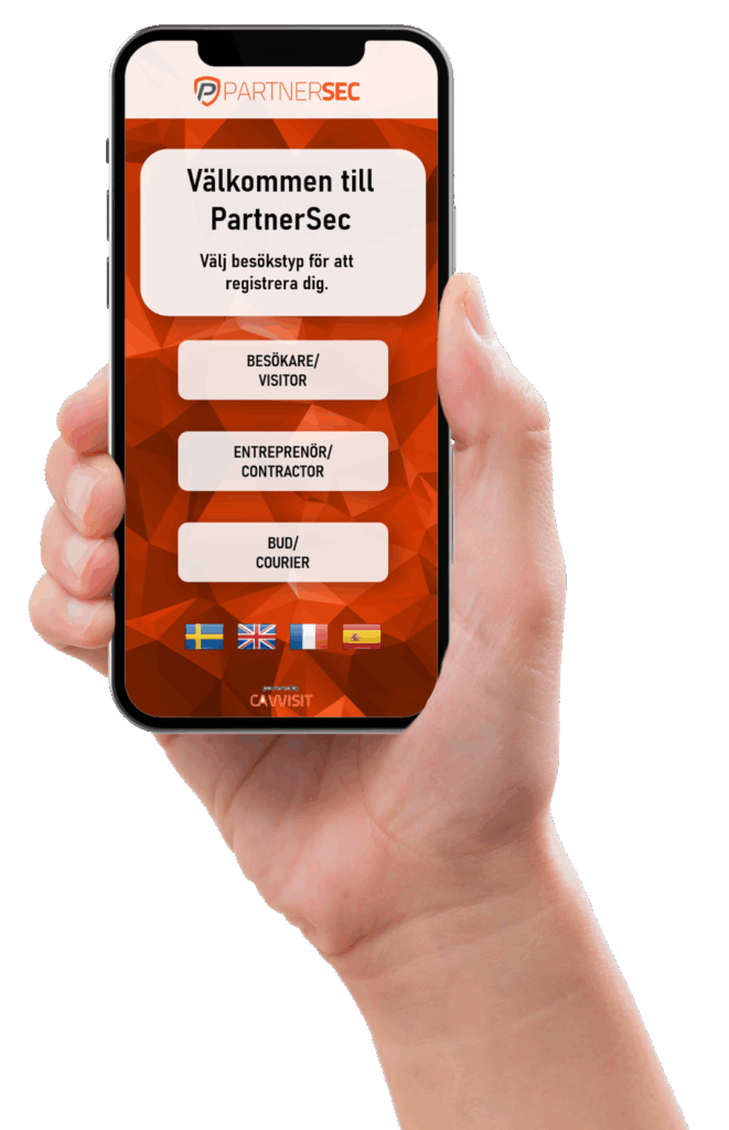 CavVisit mobilkiosk med partnersec design